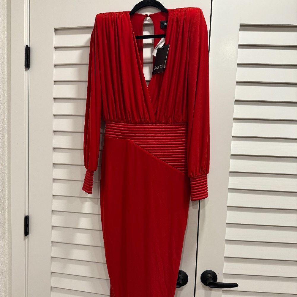 ZHIVAGO Red Midi Dress (Size 10) Brand new - Picture 4 of 10